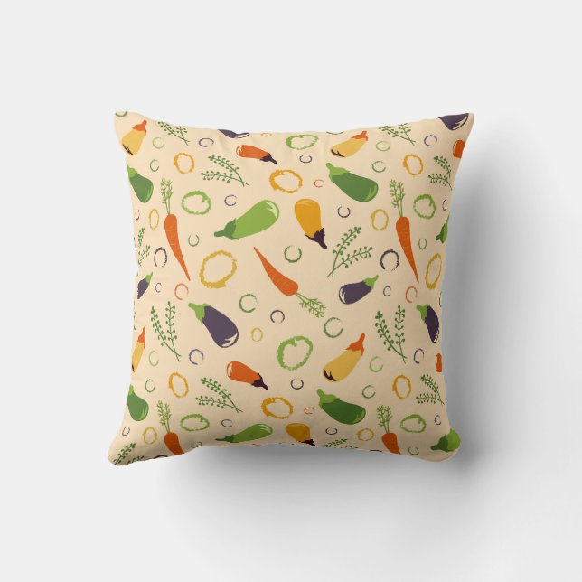 Almofada Vibrant Veggie Garden Pattern (Verso)
