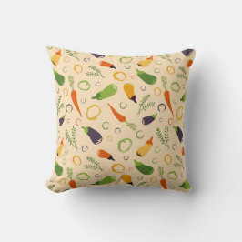Almofada Vibrant Veggie Garden Pattern