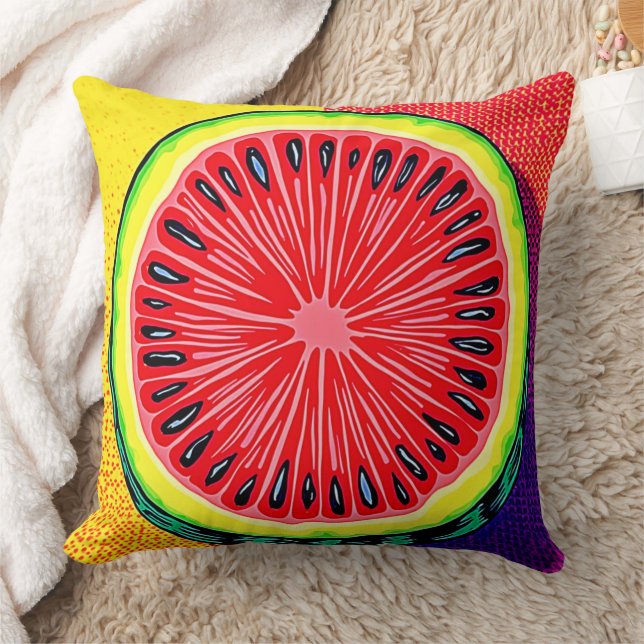 Almofada Vibrant Watermelon Pop Art (Cobertor)