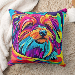 Almofada Vibrant Yorkie Pop Art