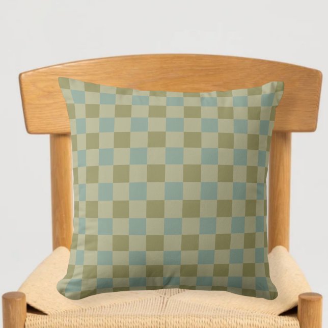 Almofada Vichy checked green sand cushions (Criador carregado)