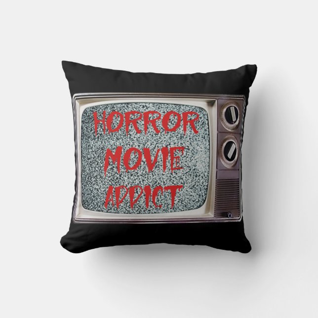 Almofada Viciado em Filme Horror (Frente)