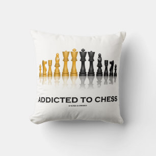 Almofada Viciado em Xadrez (Chess Humor Say)