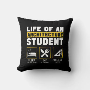 Almofada Vida Em Um Trabalho De Arquiteto De Estudantes De