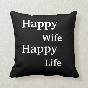 Almofada Vida feliz da esposa feliz