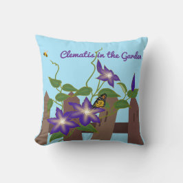 Almofada Videira Clematis no Jardim
