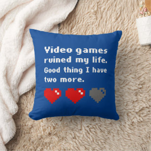 Almofada Videos games arruinaram minha vida