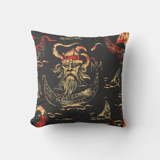 Almofada Viking Themed Ocean Scense (Frente)