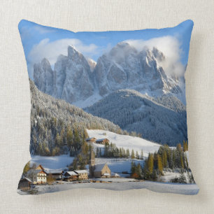 Almofada Vila das dolomites no travesseiro decorativo do
