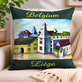 Almofada Vila de Arte Popular de Liège, Bélgica