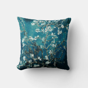 Almofada Vincent Van Gogh Almond Blossoms Dark Teal