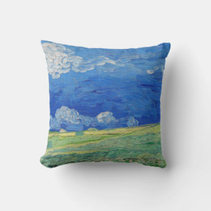 Almofada Vincent van Gogh - Campos de rodas sob as nuvens d