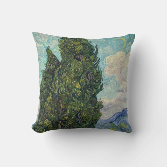 Almofada Vincent van Gogh - Ciprestes (Frente)