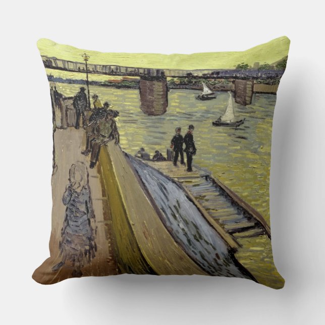 Almofada Vincent van Gogh | Le Pont de Trinquetaille Arles (Frente)