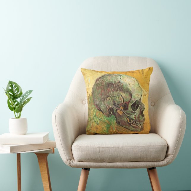 Almofada Vincent van Gogh - Natureza-Morta com Caveira (Cadeira)