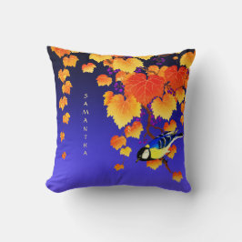 Almofada Vinha-de-vidro-queda Pássaro-do-Excelente laranja-