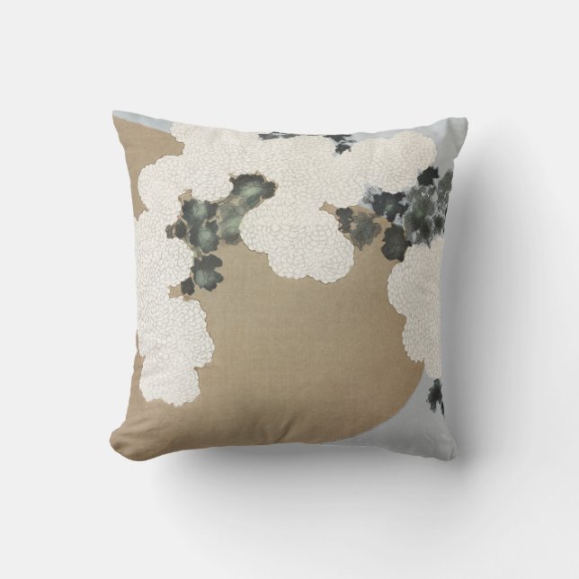 Almofada Vint tradicional de pintura de Kamisaka Sekka (Frente)