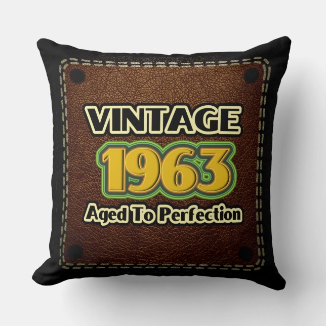 Almofada Vintage 1963 - Idade Para Perfecção (Frente)