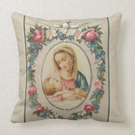 Almofada Vintage abençoado do Natal de Jesus da Virgem