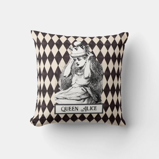 Almofada Vintage Alice com Crown Harlequin (Frente)