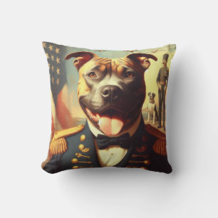 Almofada Vintage American Pit Bull Terrier Painting