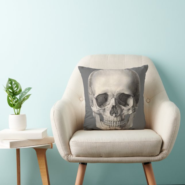 Almofada Vintage Anatomia Humana Skull, Esqueleto de Hallow (Cadeira)