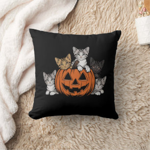 Almofada Vintage anos 90 Gato Halloween Retro Assustador Te