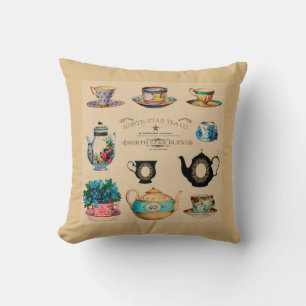 Almofada Vintage Antique Teacup Floral