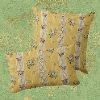 Almofada Vintage Antique Wallpaper Yellow 