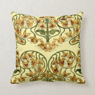 Almofada Vintage Art Nouveau 1907 - Padrão Floral Design