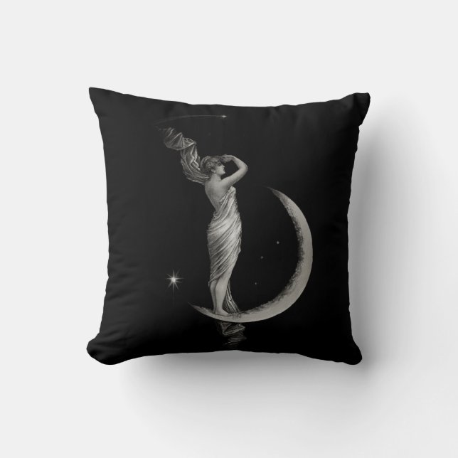Almofada Vintage Art Nouveau Moon Girl (Frente)