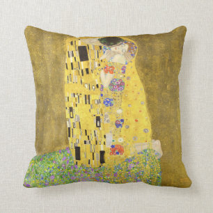 Almofada Vintage Art Nouveau O Beijo de Gustav Klimt