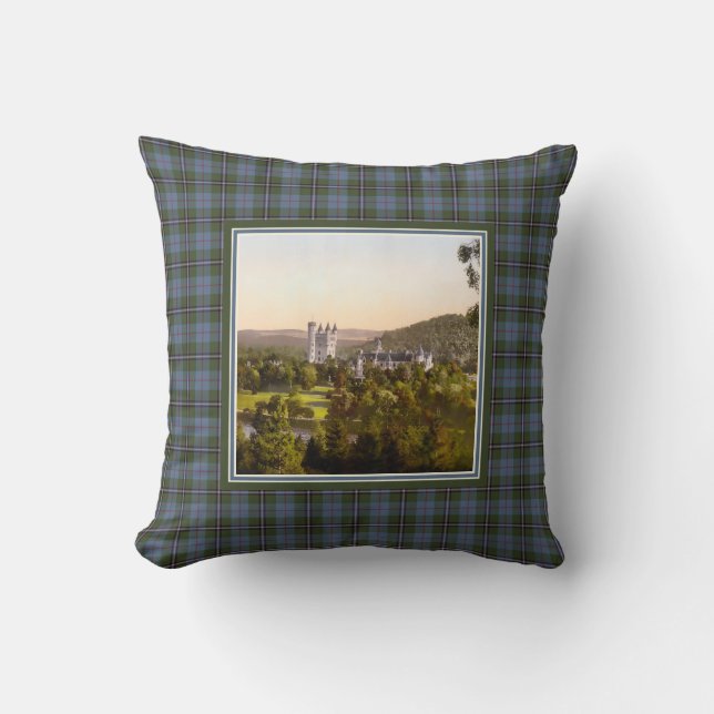 Almofada Vintage Balmoral Castle Royal Deeside Tartan (Frente)