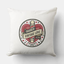 Almofada Vintage Barber Pole Love Heart Valentine Throw Pil