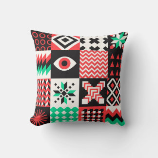 Almofada Vintage Block Shapes Abstrato Fundo.