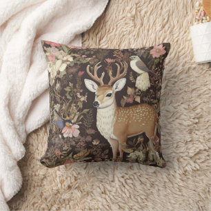 Almofada Vintage Boho Chic Woodland Animais Vermelhos Coelh