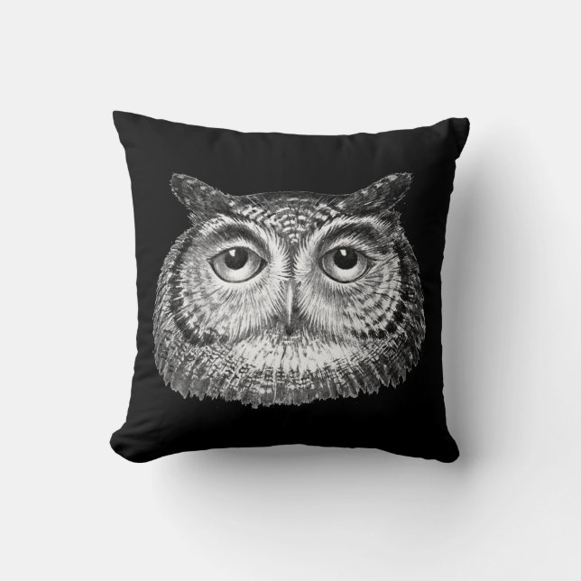 Almofada Vintage Boho Owl Design (Frente)