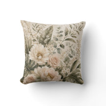 Vintage Botanical Floral Cushion