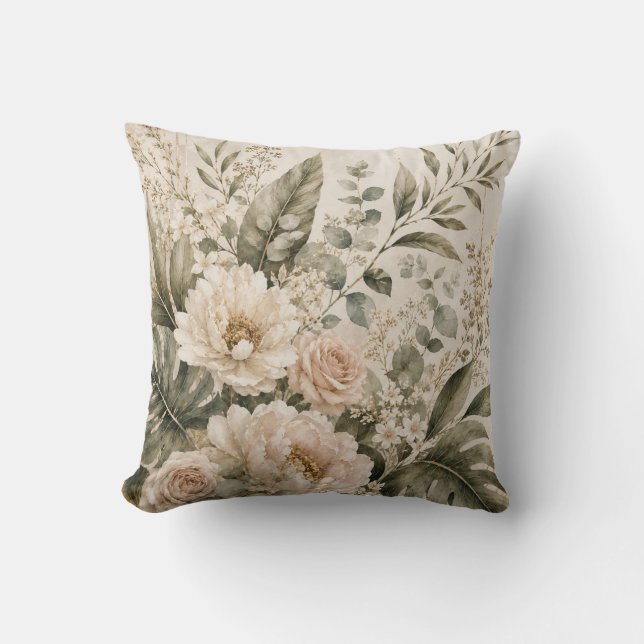 Almofada Vintage Botanical Floral Cushion (Frente)