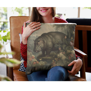 Almofada Vintage Botanical Hippo