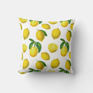 Almofada Vintage Botanical Lemon Impressão