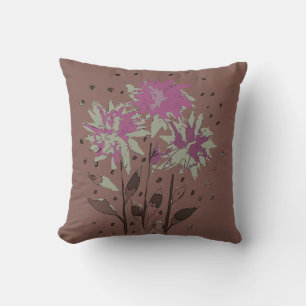 Almofada Vintage Brown Purple Floral