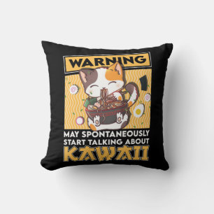 Almofada Vintage Cat Ramen Kawaii Anime Garotas-Presentes J