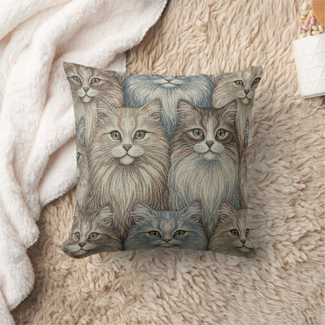 Almofada Vintage Cat Tapestry Pillow (Cobertor)