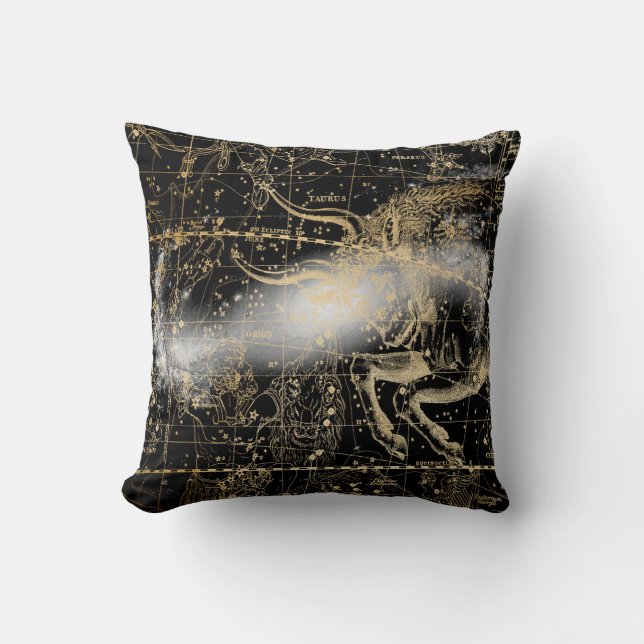 Almofada Vintage Celestial Star Map Background (Frente)