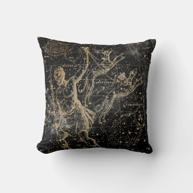 Almofada Vintage Celestial Star Map Background (Frente)