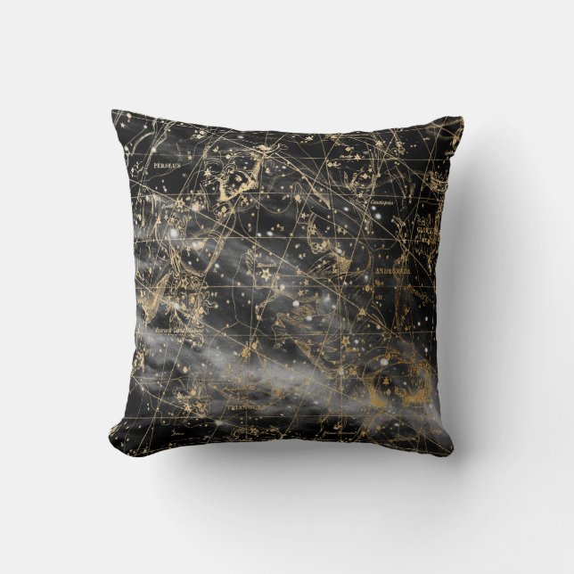 Almofada Vintage Celestial Star Map Background (Frente)