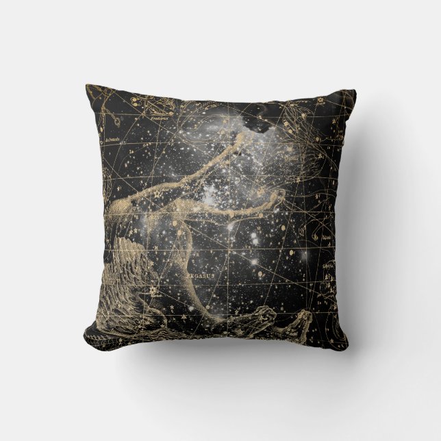 Almofada Vintage Celestial Star Map Background (Frente)