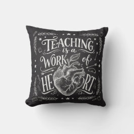 Almofada Vintage Chalkboard Teaching is a Work of Heart Pil