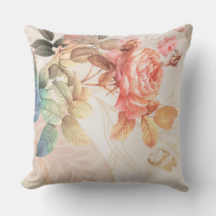 Almofada vintage chic watercolor Floral